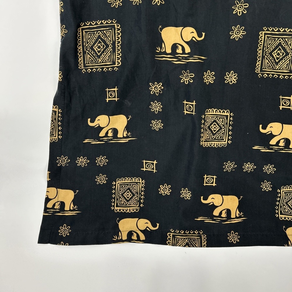 Vintage Ty Wear Safari Maxi Dress Size 16 African Elephant Lyocell Travel Vacay - Picture 2 of 14